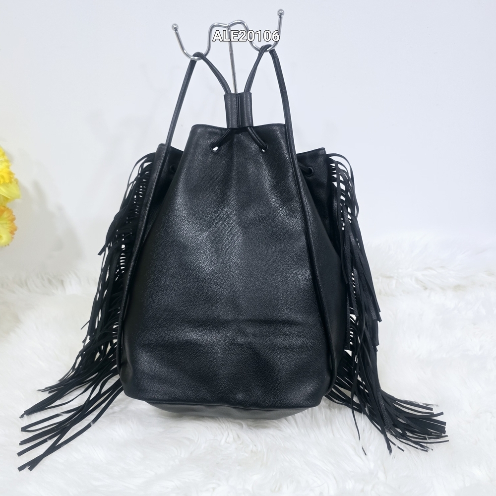 Victoria's Secret Black Fringe Backpack New. - Picture 3 of 12